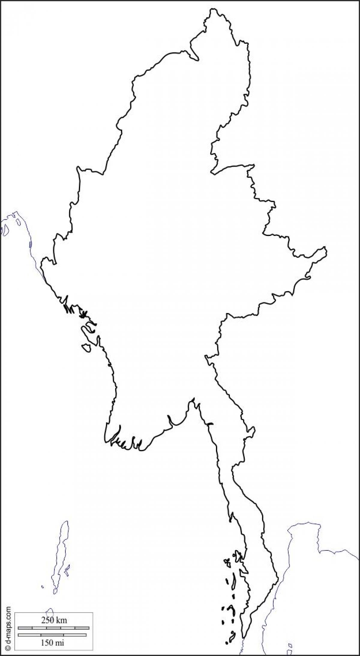 რუკა მიანმარის drawin