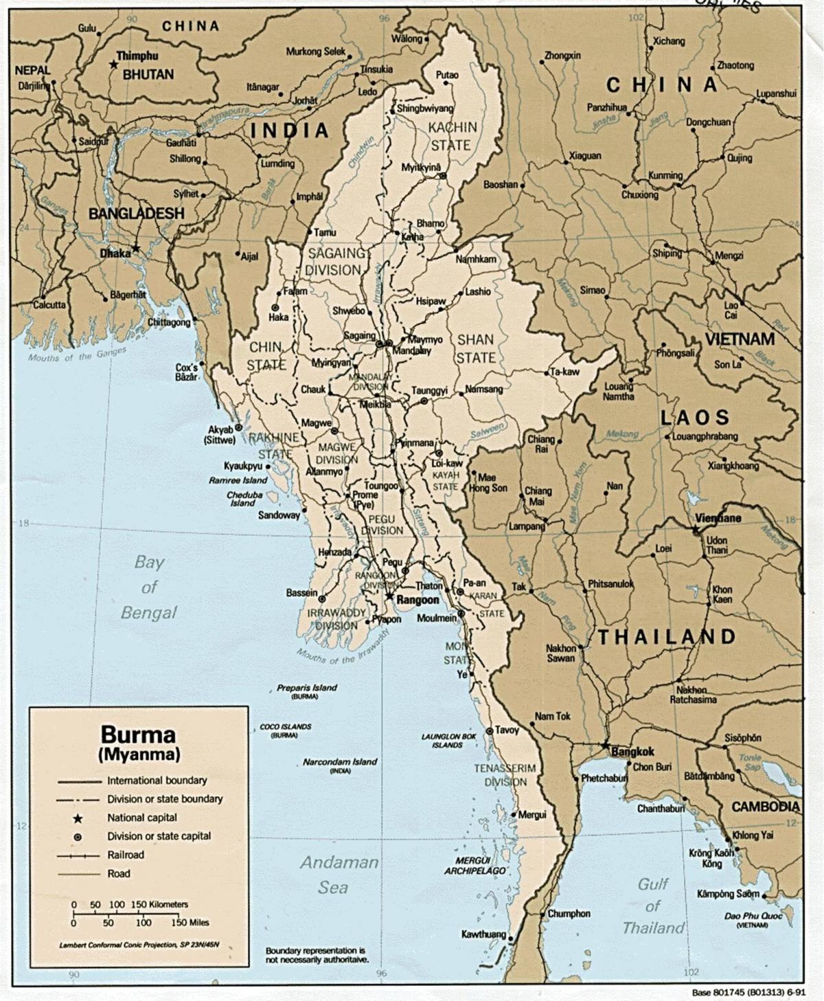yangon მიანმარი რუკა